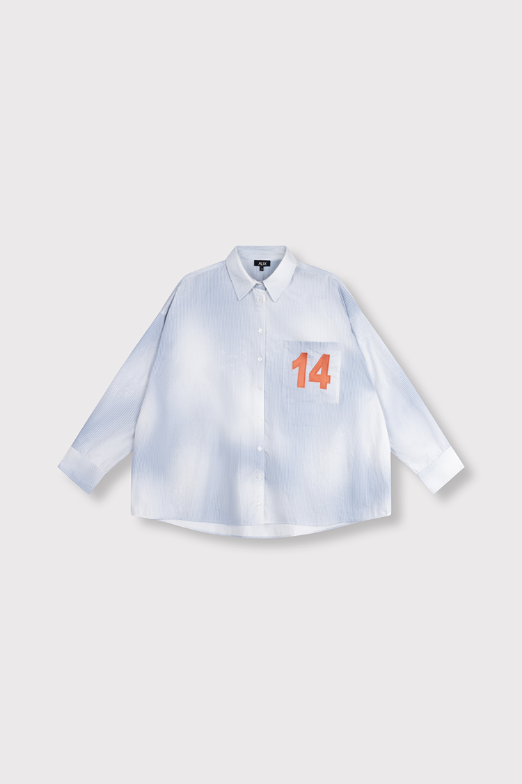 ALIX THE LABEL ALIX THE LABEL FADED STRIPE BLOUSE