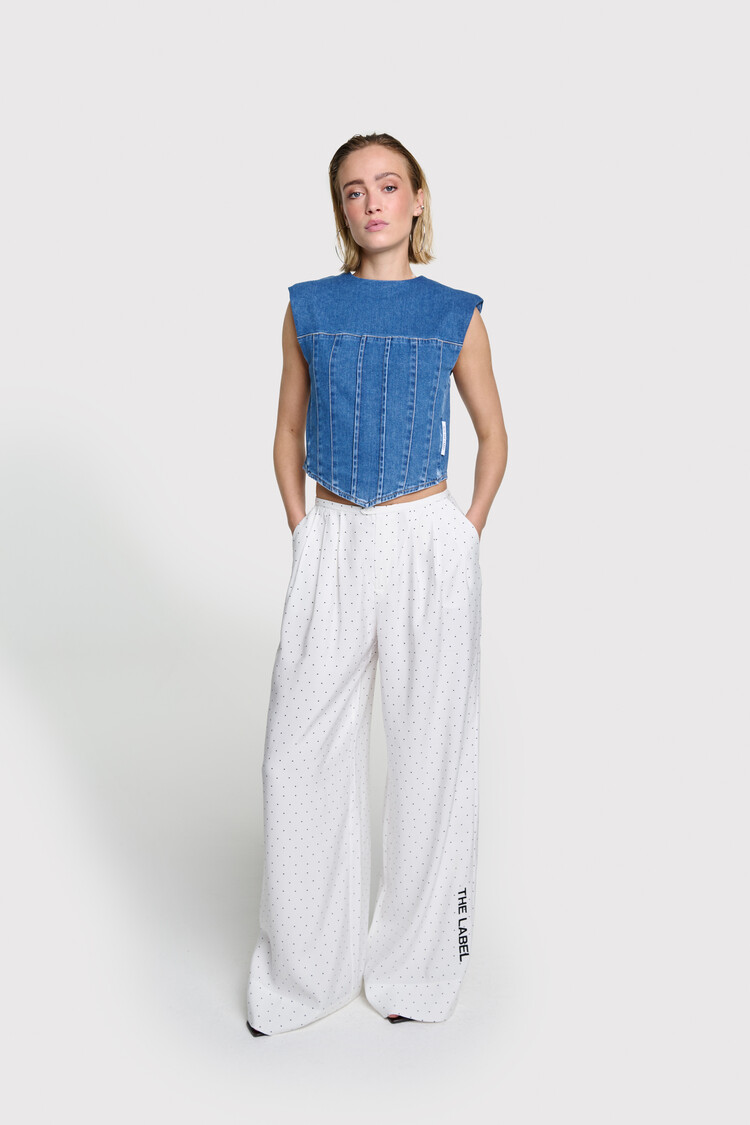 ALIX THE LABEL ALIX THE LABEL DENIM CORSET TOP