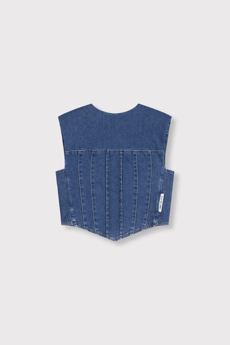 ALIX THE LABEL ALIX THE LABEL DENIM CORSET TOP