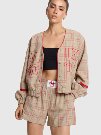 ALIX THE LABEL ALIX THE LABEL SPORTY CHECK SHORTS