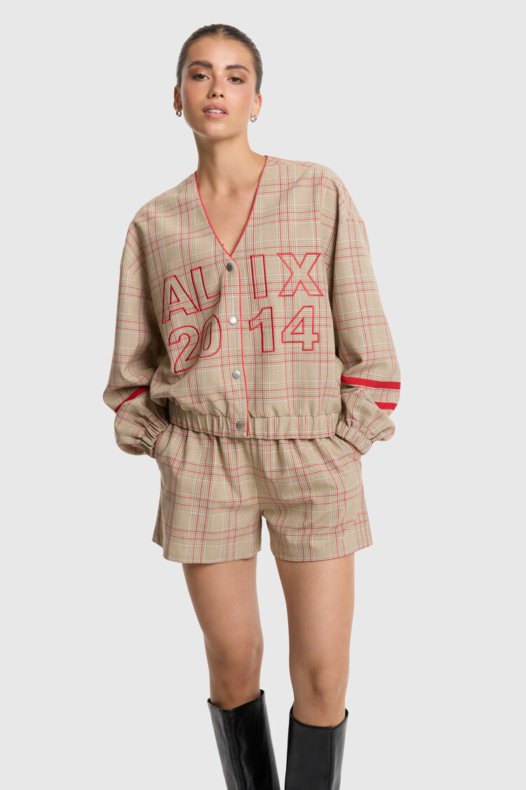 ALIX THE LABEL ALIX THE LABEL SPORTY CHECK SHORTS