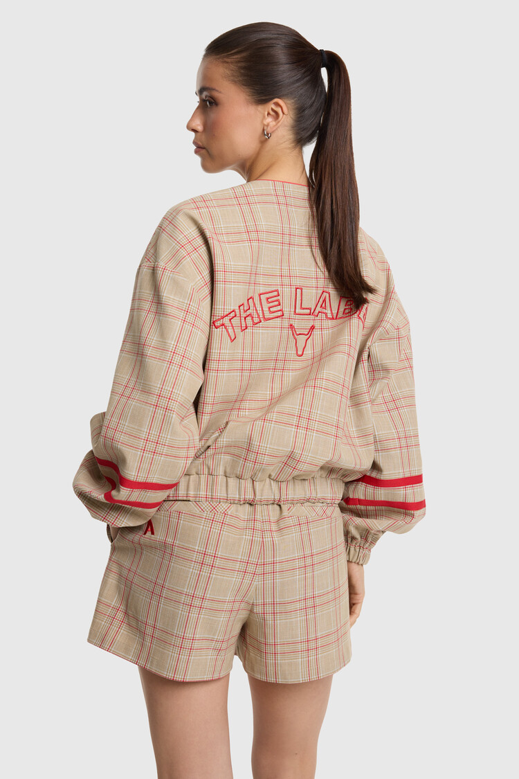 ALIX THE LABEL ALIX THE LABEL SPORTY CHECK SHORTS
