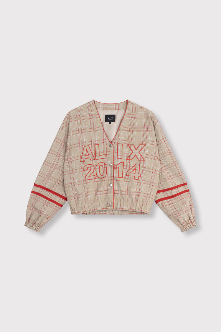 ALIX THE LABEL ALIX THE LABEL SPORTY CHECK BOMBER