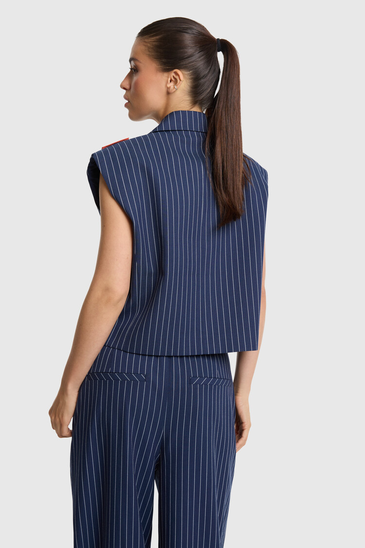 ALIX THE LABEL ALIX THE LABEL STRIPED WAISTCOAT
