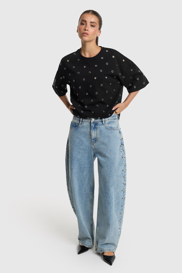 ALIX THE LABEL ALIX THE LABEL EYELET T-SHIRT