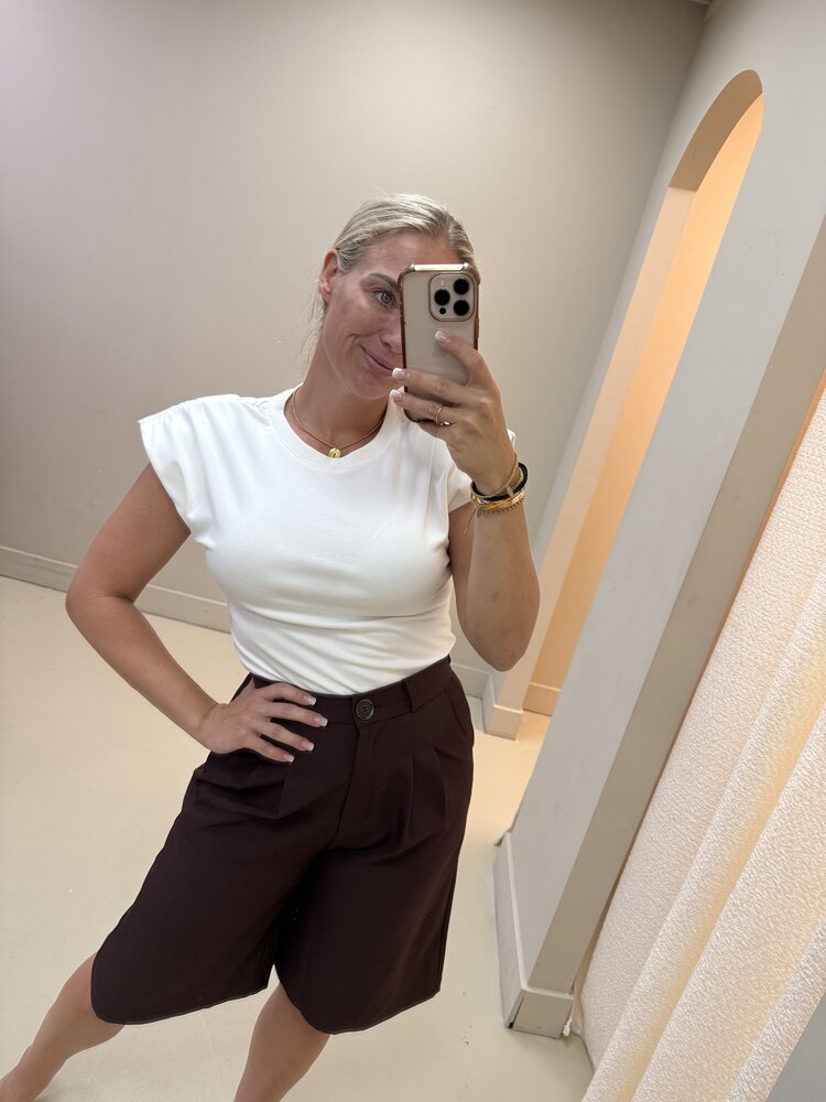 BERMUDA PANTALON BORDEAUX
