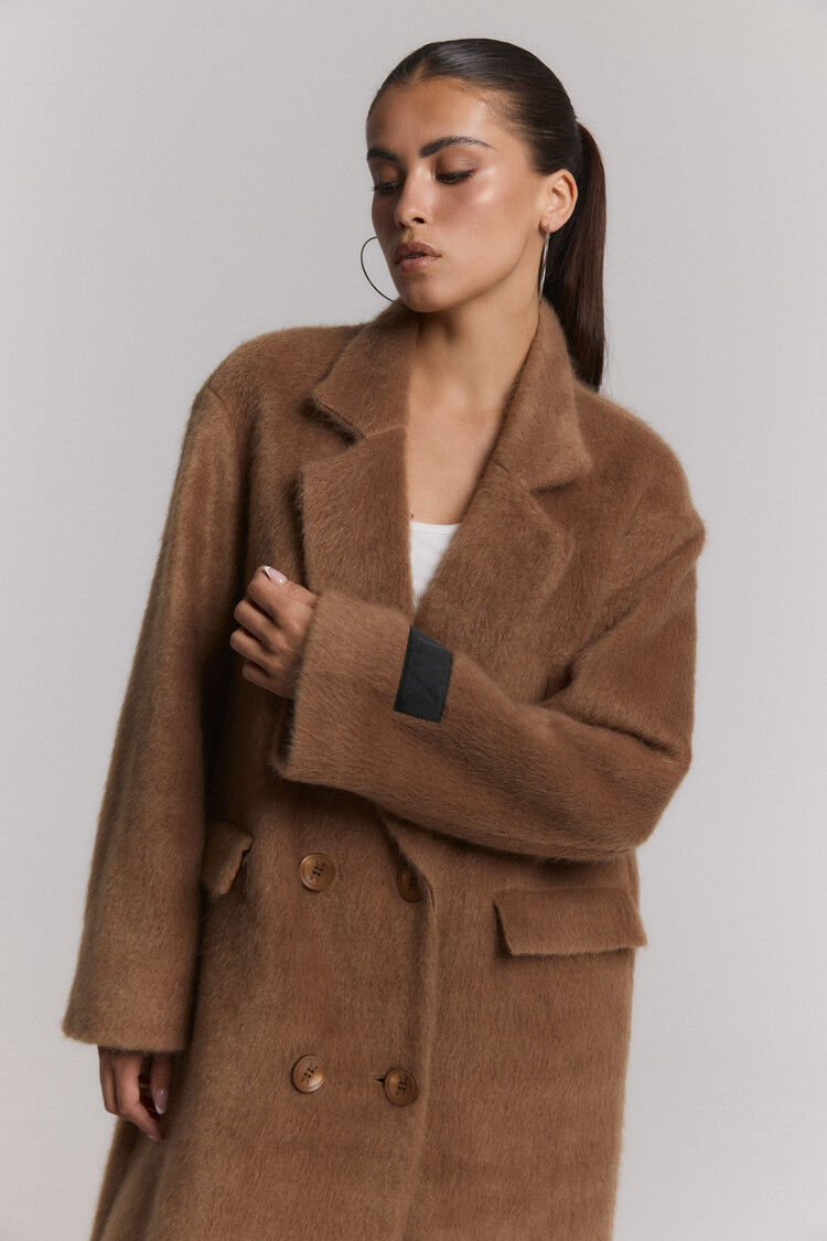 ALIX THE LABEL ALIX THE LABEL LONG HAIRY COAT