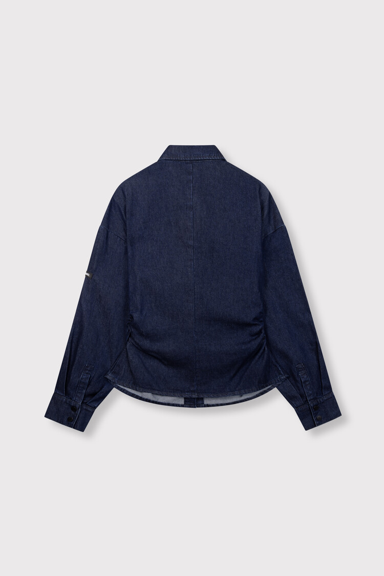 ALIX THE LABEL ALIX THE LABEL FITTED WAIST DENIM BLOUSE