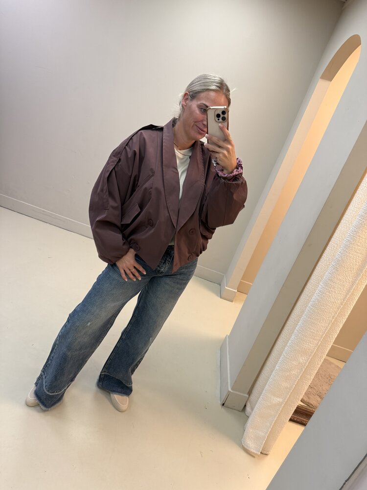 DAMES JACKET BORDEAUX ROOD