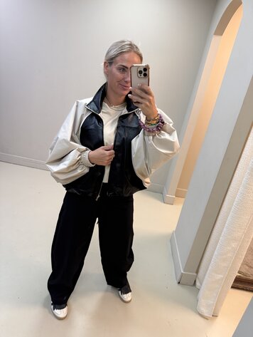 DAMES JACKET ZWART/BEIGE