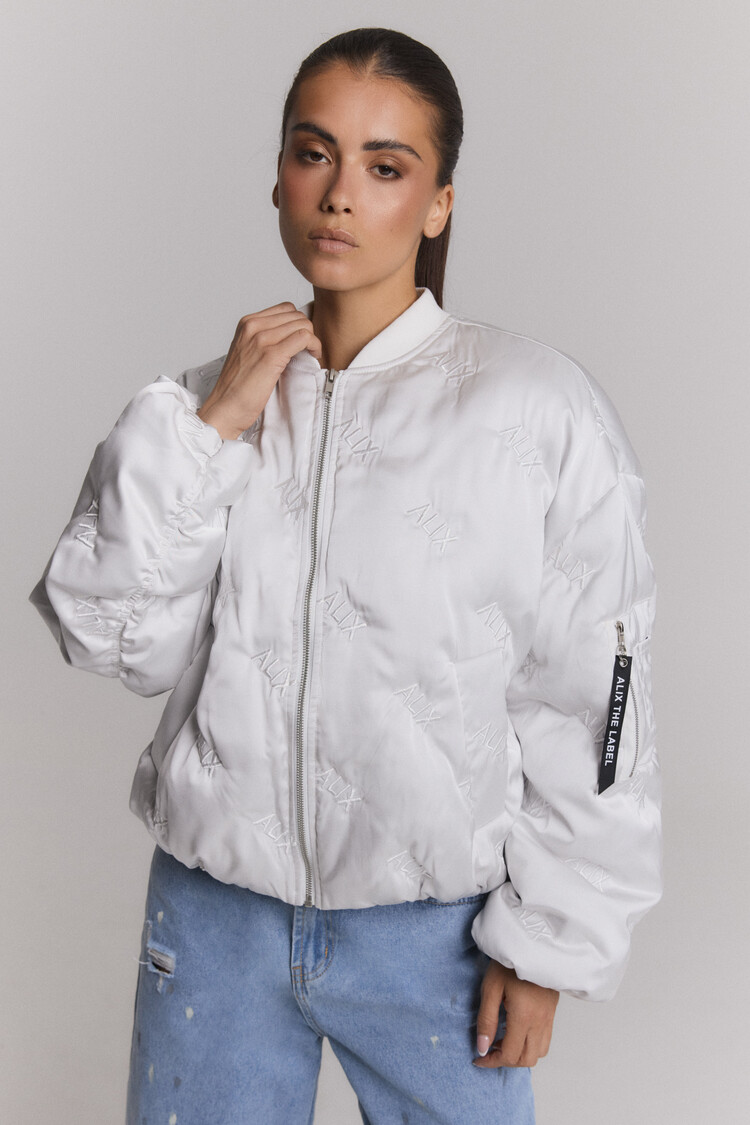 ALIX THE LABEL ALIX THE LABEL LOGO QUILTED JACKET