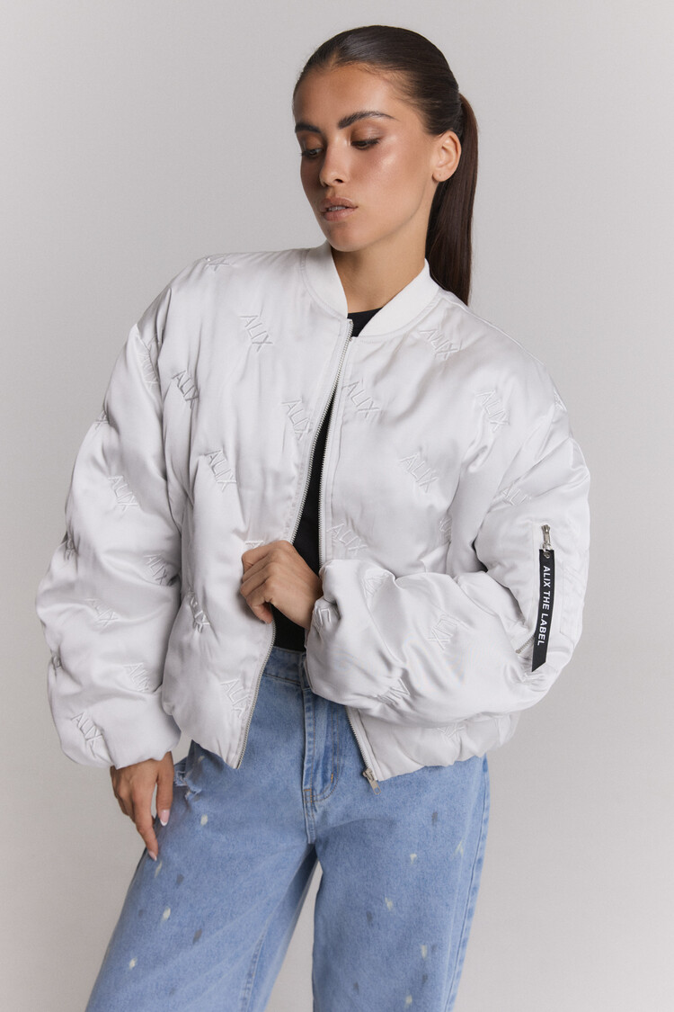 ALIX THE LABEL ALIX THE LABEL LOGO QUILTED JACKET