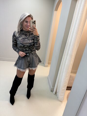CAMOUFLAGE MESH TOP