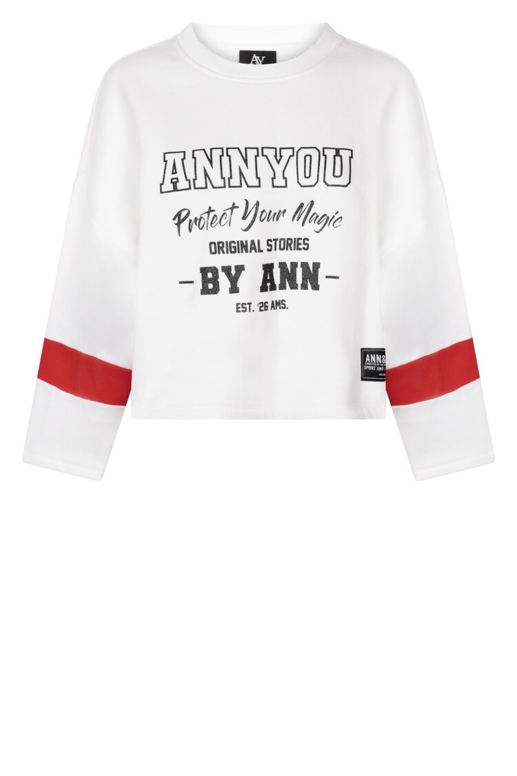 ANN&YOU ANN&YOU SWEATER LUX OFFWHITE-RED