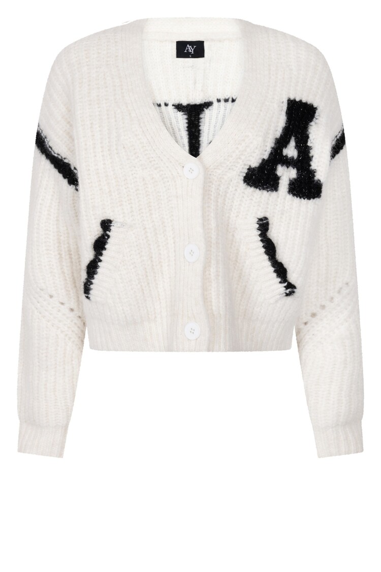 ANN&YOU ANN&YOU CARDIGAN CAMMY OFFWHITE BLACK