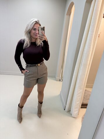 SHORT&RIEM RUIT BEIGE-BORDEAUX