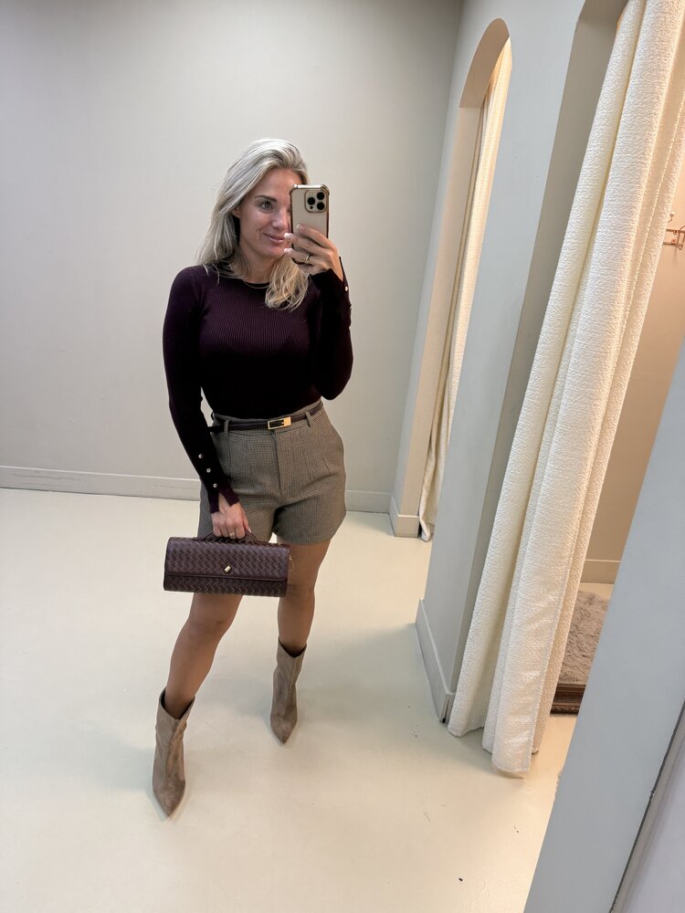 SHORT&RIEM RUIT BEIGE-BORDEAUX