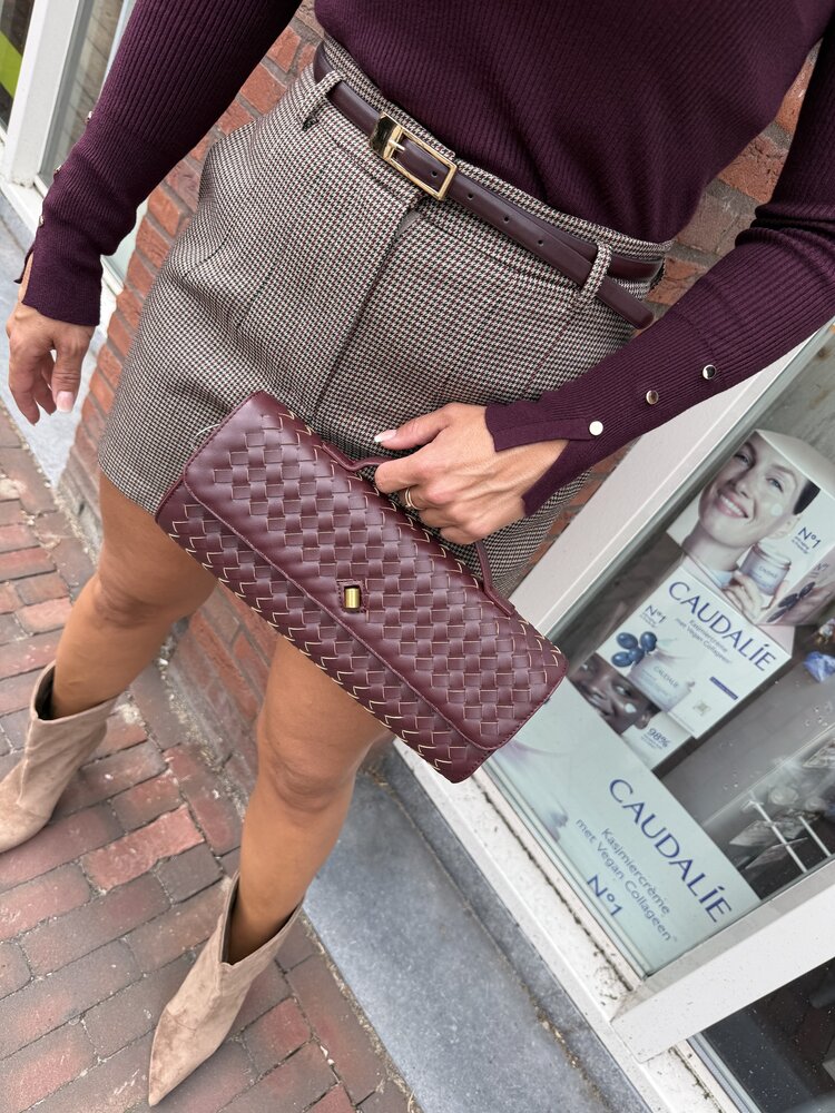 SHORT&RIEM RUIT BEIGE-BORDEAUX