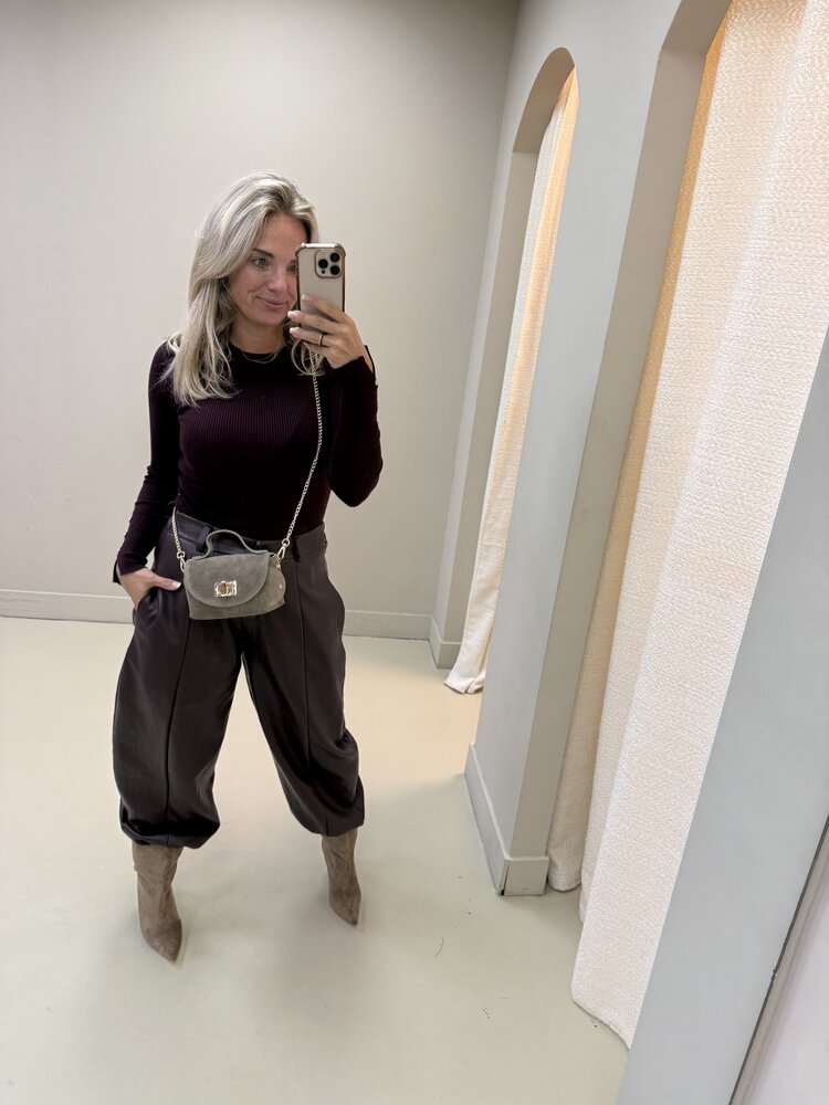 BALLOON PU PANTS