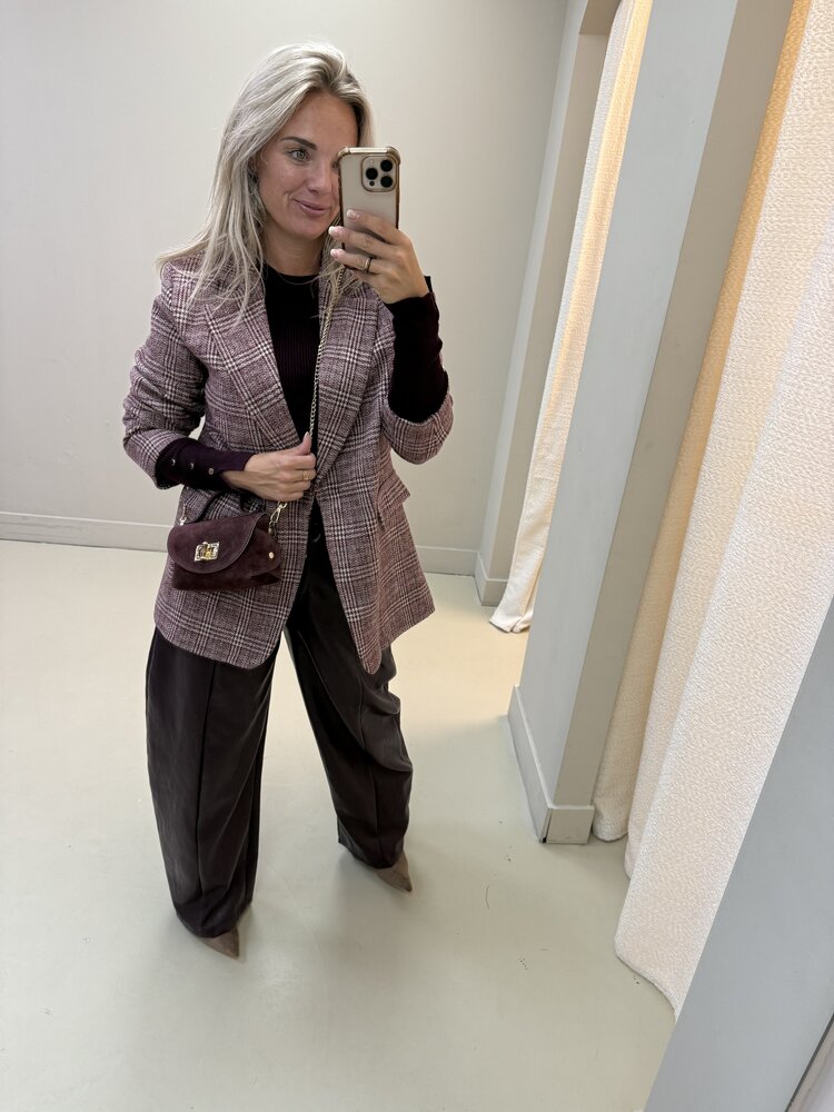 BLAZER BORDEAUX RUIT