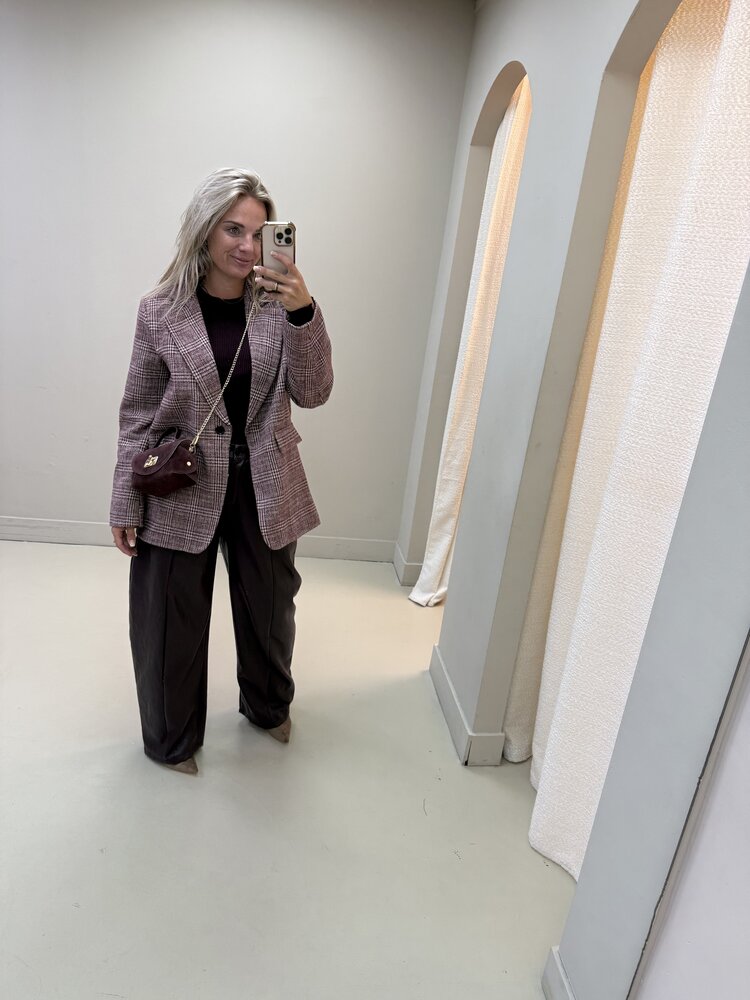 BLAZER BORDEAUX RUIT
