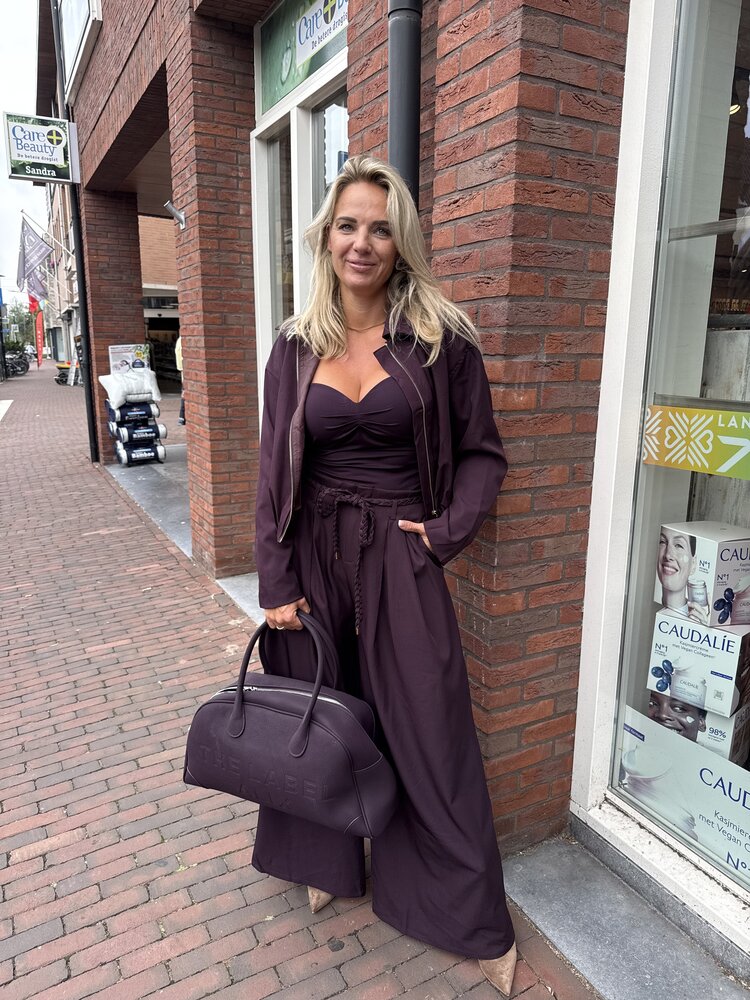WIDE LEG PANTALON  CEINTUUR BURGENDY