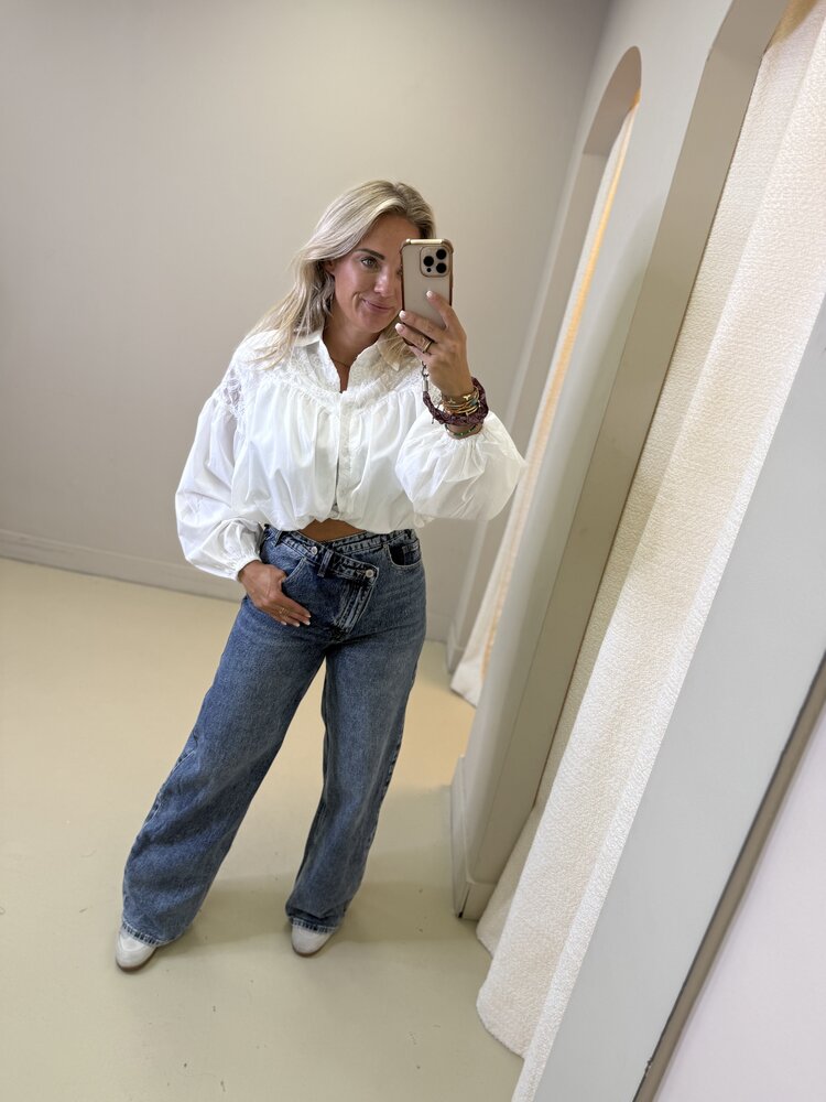 BALLOON BLOUSE WIT KANT