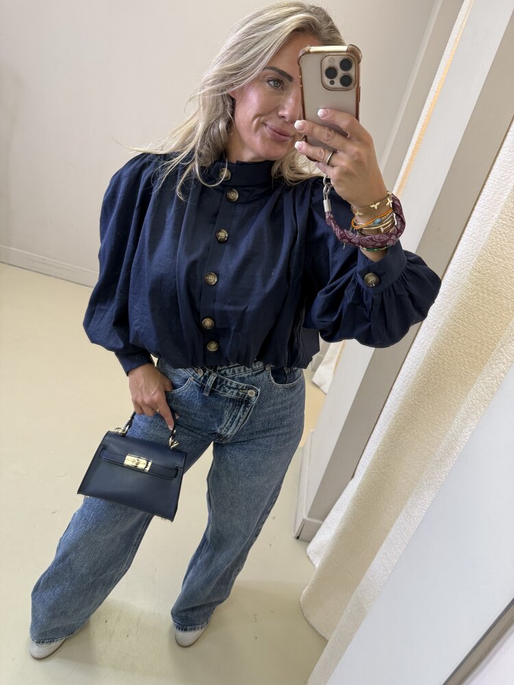 BALLOON BLOUSE NAVY