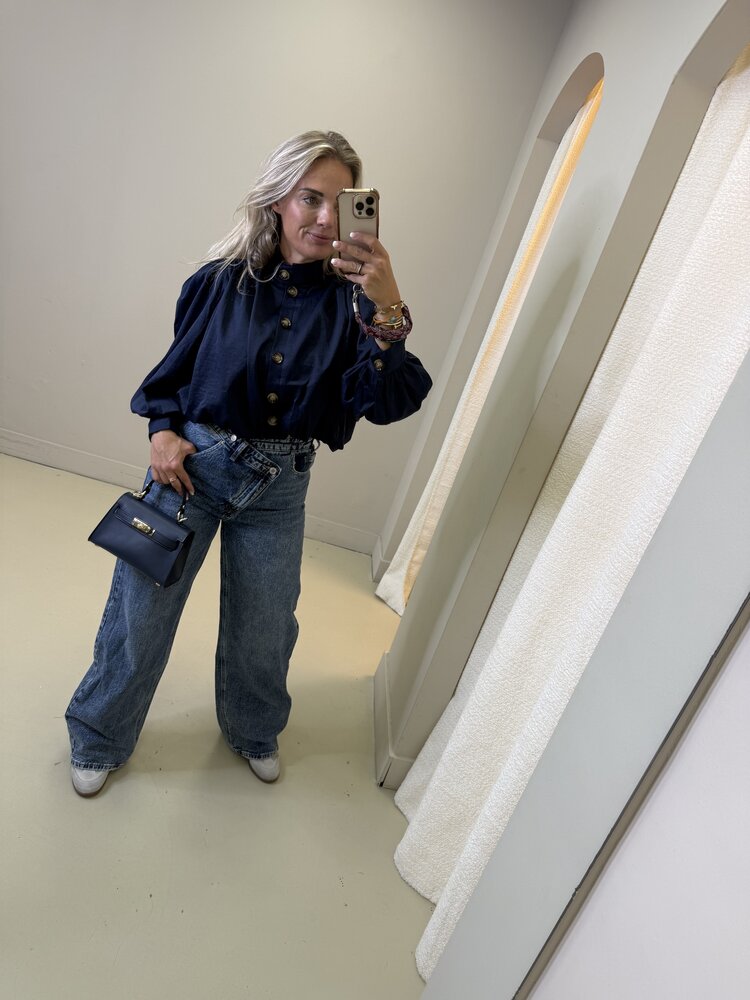BALLOON BLOUSE NAVY