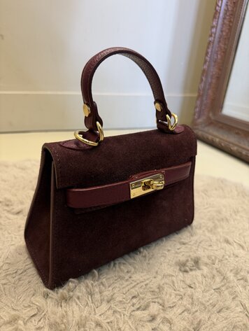 BAG H SUEDE BORDEAUX