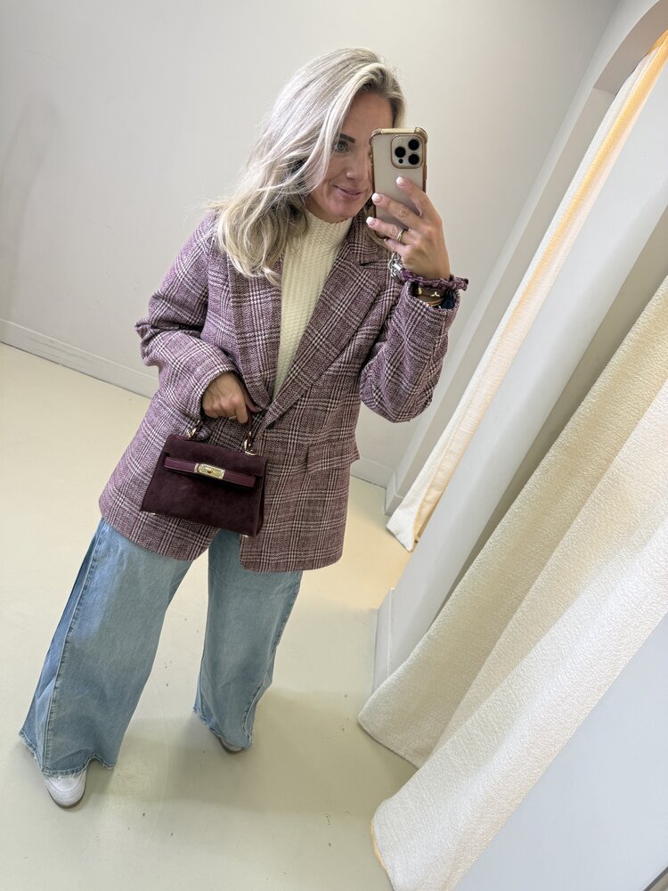 BAG H SUEDE BORDEAUX