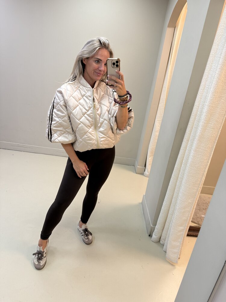 BALLOON JACKET GEWATEERD BEIGE