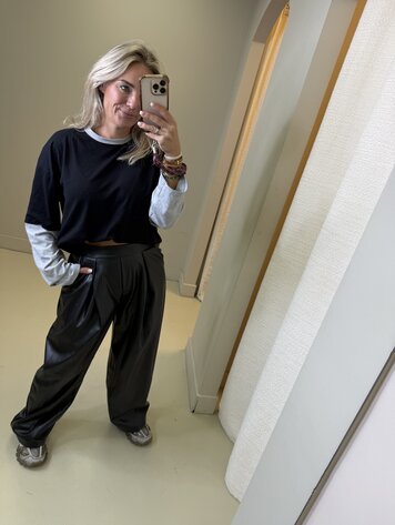 LONGSLEEVE ZWART/GRIJS