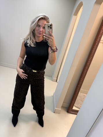 BALLOON JEANS PANTER SUEDE