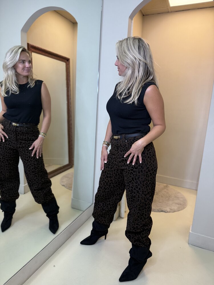 BALLOON JEANS PANTER SUEDE