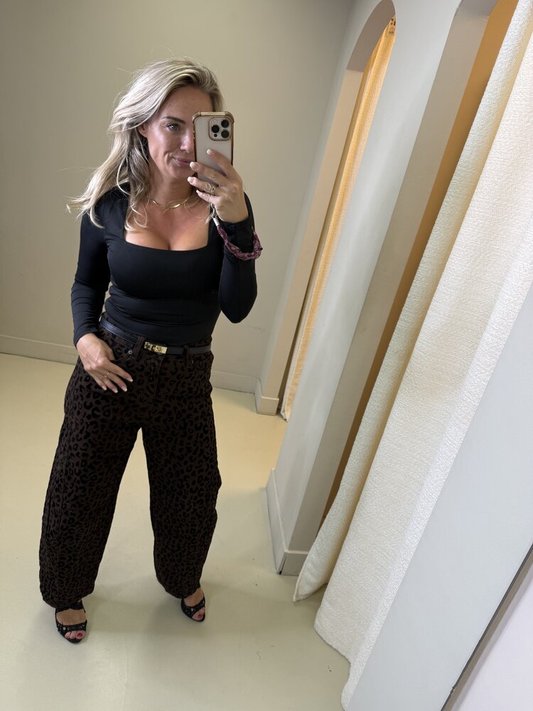 BALLOON JEANS PANTER SUEDE