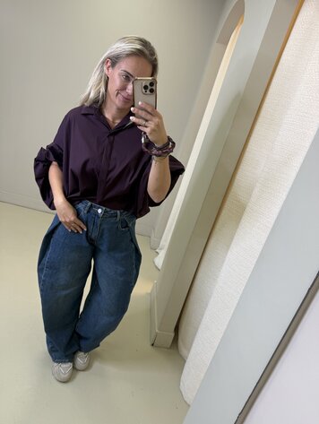 VLINDEER BLOUSE BURGENDY