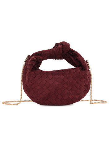 GEVLOCHTEN HANDTAS SUEDE