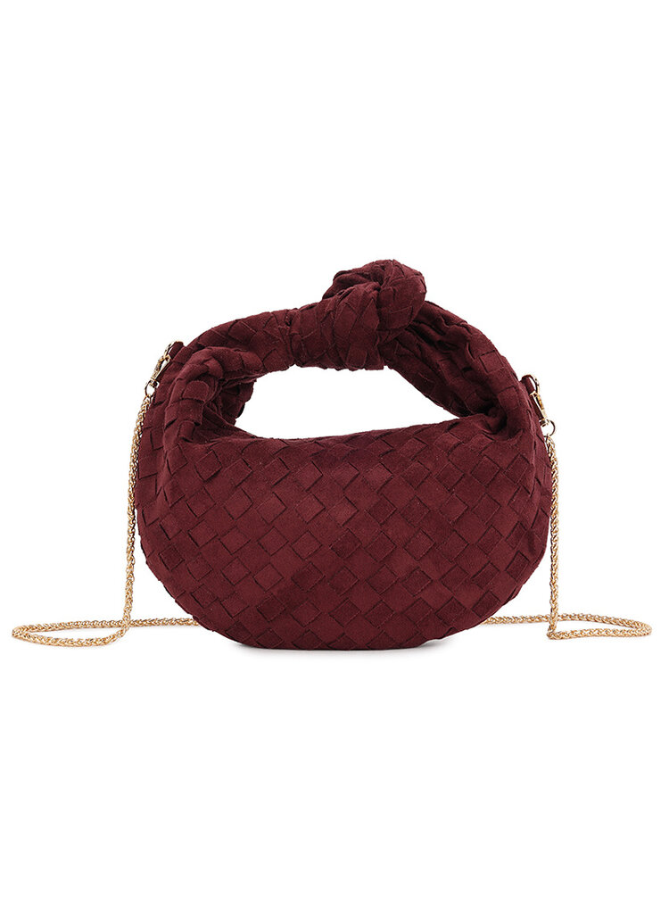 GEVLOCHTEN HANDTAS SUEDE