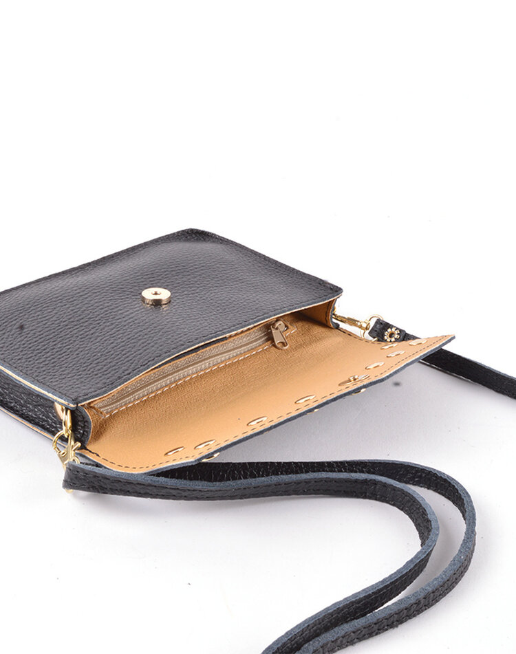 LEREN SCHOUDERTASJE/BELTBAG