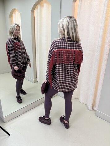 BLOUSE BURGENDY RODE FRANJE