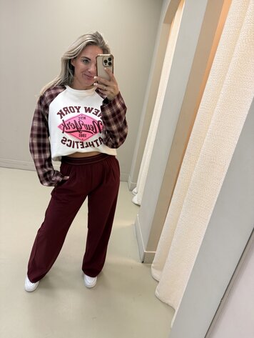 LONGSLEEVE RUIT BORDEAUX NEW YORK