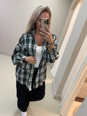 BLOUSE RUIT LANG BLAUW
