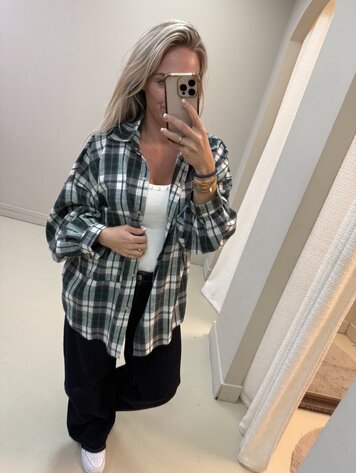 BLOUSE RUIT LANG GROEN