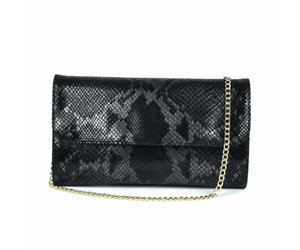 Zwarte clutch leer hotsell