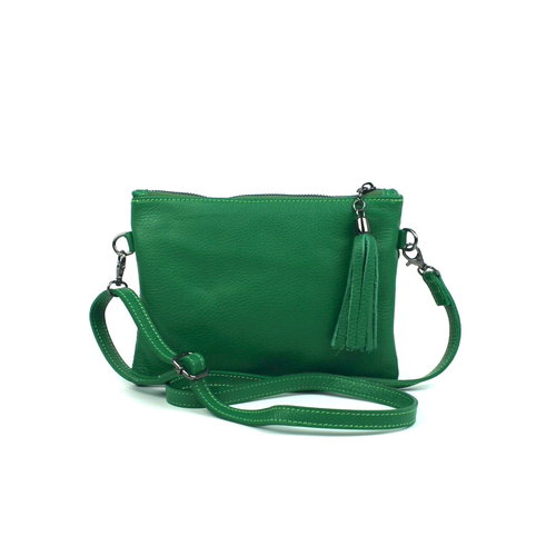 Schoudertasje met flos, groen Schoudertasje met flos, groen