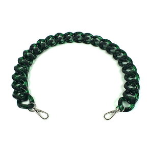 Acryl ketting 60 cm, luipaard groen