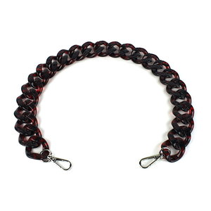 Acryl ketting 60 cm, luipaard rood