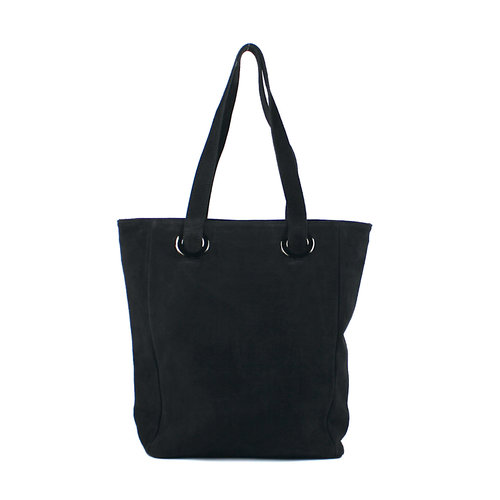 Suède totebag shopper in zwart Suède totebag shopper in zwart