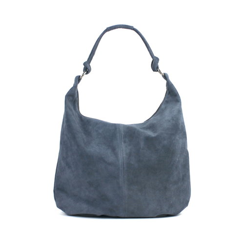 Suède shopper blauwgrijs: B-keus Suède shopper blauwgrijs: B-keus